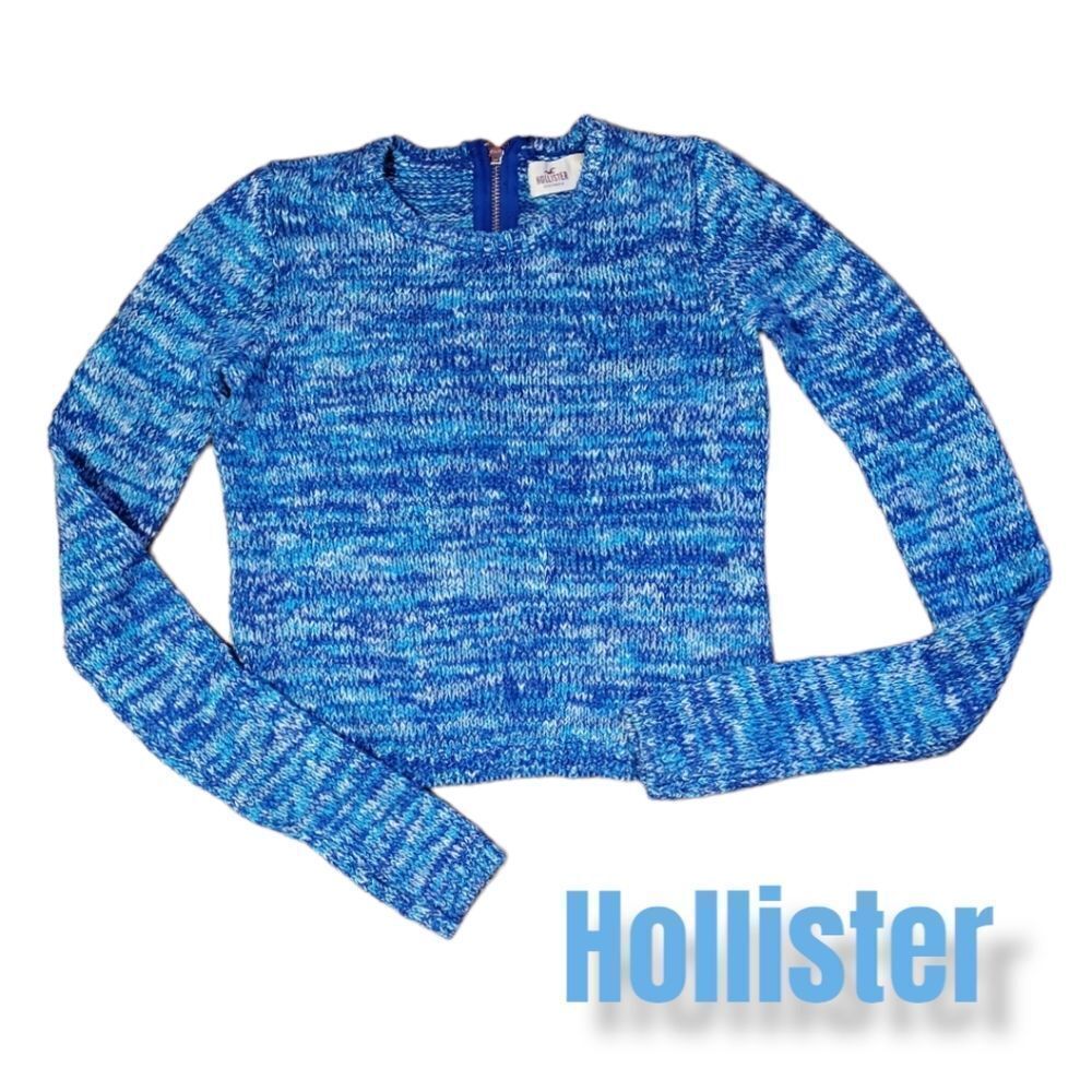 Hollister Knited Multi-Blue Sweater XLong Sleeves XS